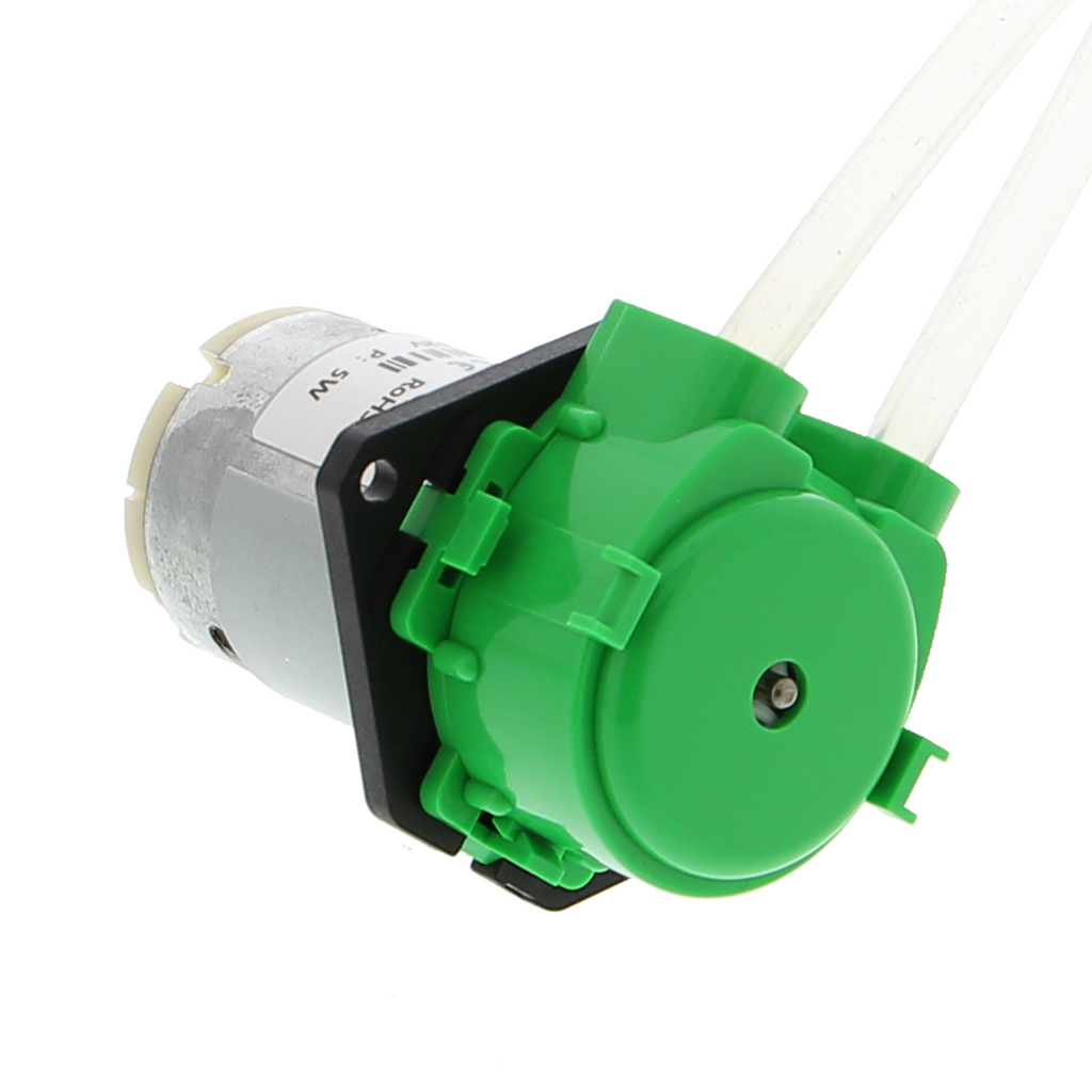 Peristaltic pump - 0-90 ml/min, 3-12 V, with silicone tubing