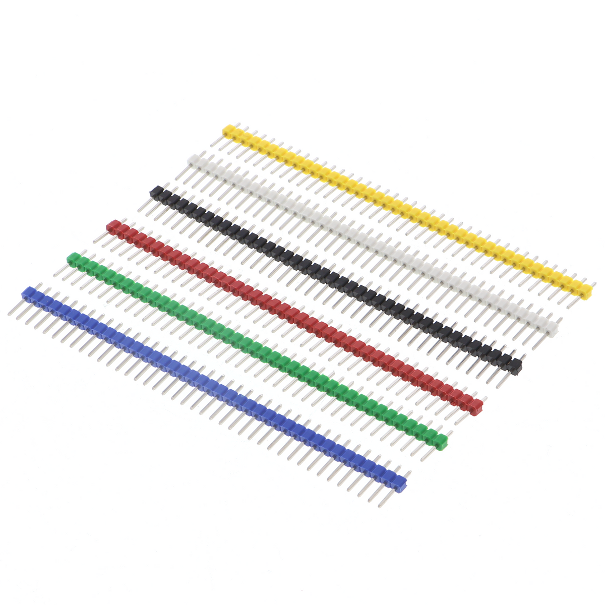 Set de tiras de pines de 2,54mm, 30 unidades de 1x40, separables, 6 colores