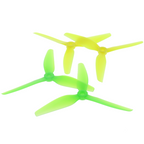 Propeller 5 Zoll - 3-Blatt, CW/CCW, gelb/grün, 4 Stück