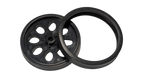 Roue / jante avec bande de roulement en caoutchouc pour servomoteurs à 360°