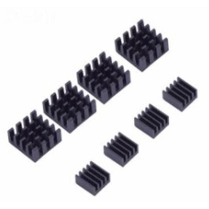 Set di dissipatori per Raspberry Pi 4 - 8 pezzi, autoadesivi, neri