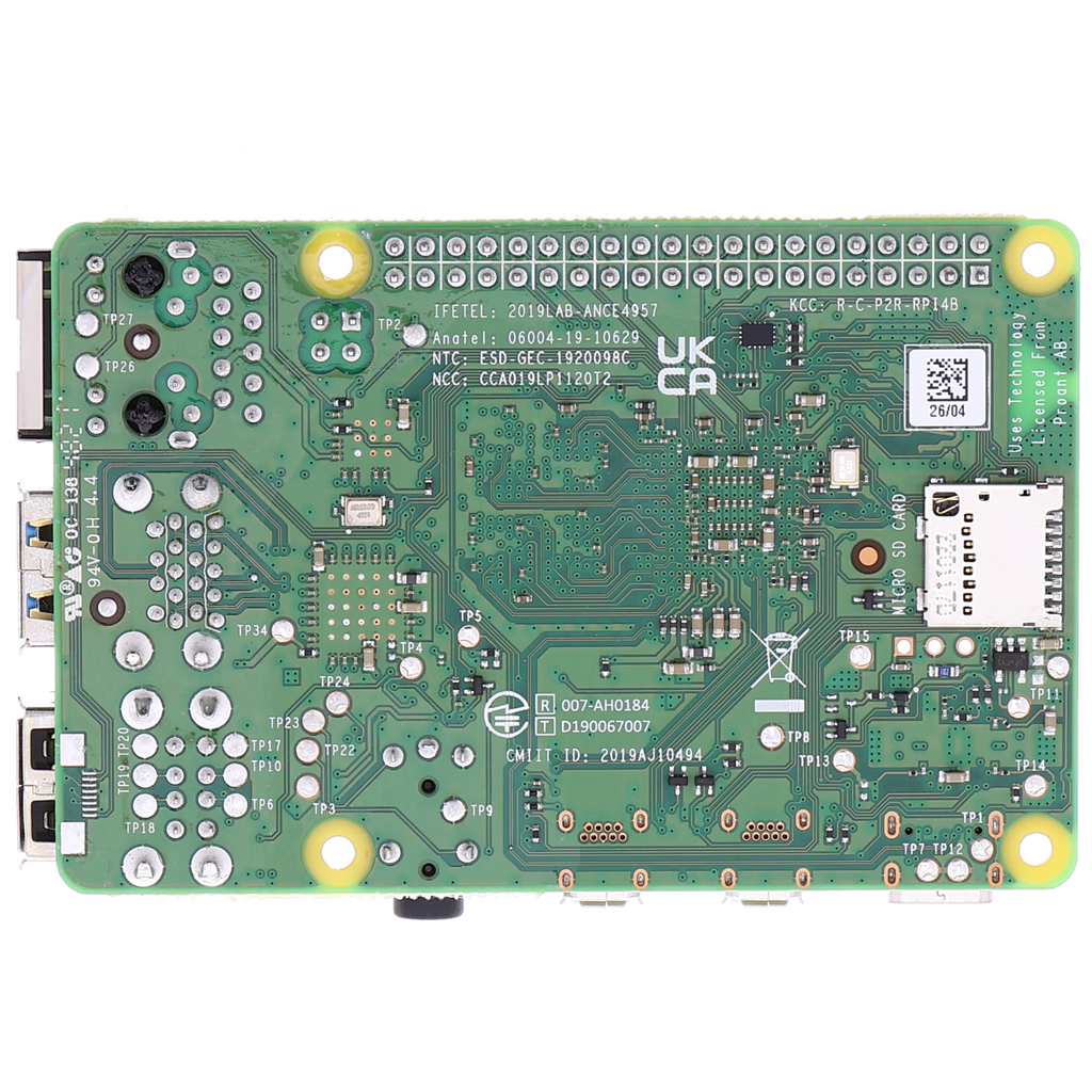 Raspberry Pi 4 Model B - 2 GB RAM, 1.5 GHz quad-core, Wi-Fi