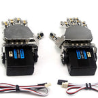 Roboterhand rechts - 5 Finger aus Metall, 24 V