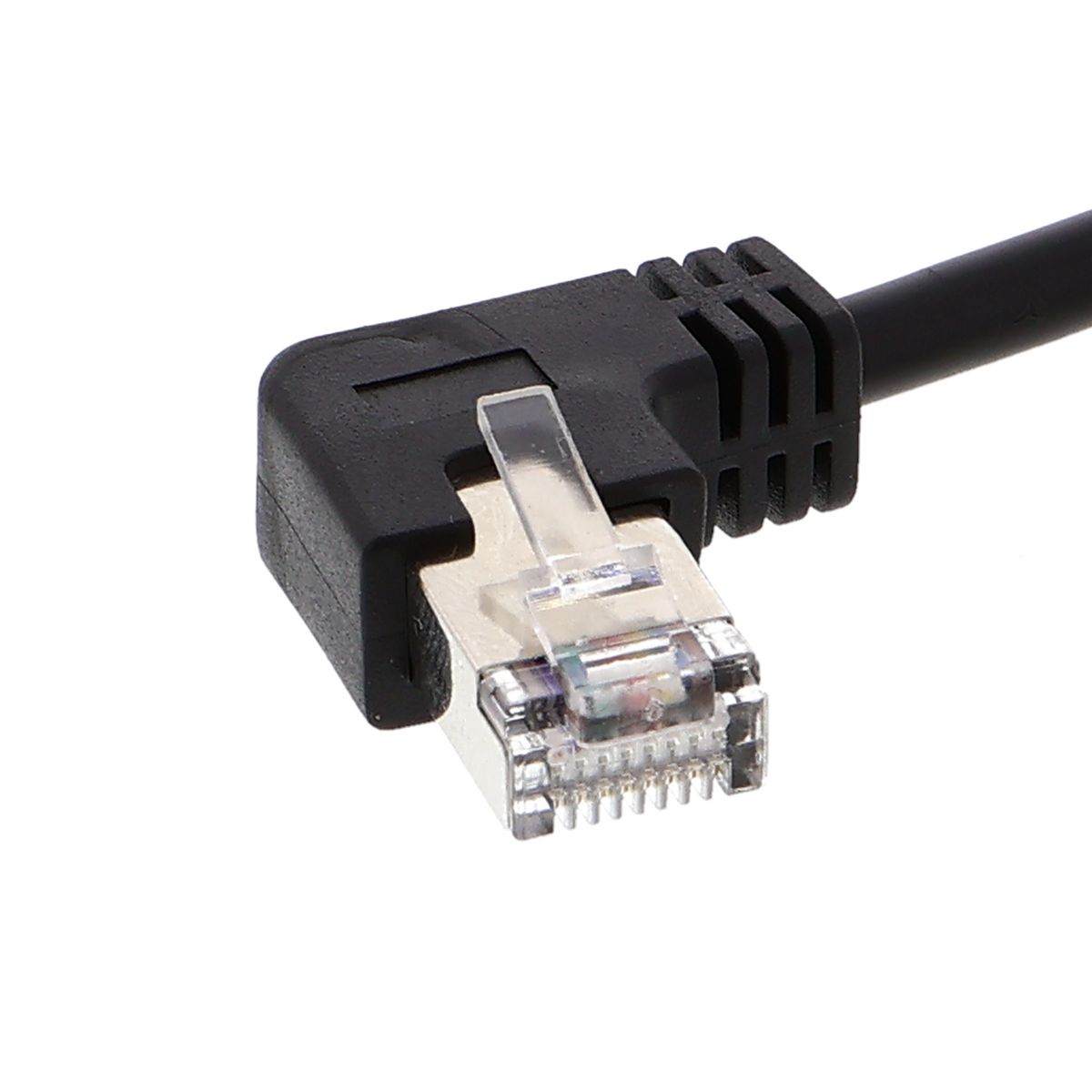 Cavo Ethernet RJ45 - maschio/femmina, connessione a vite, 8 pin, ad angolo retto