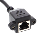 RJ45 Ethernet cable - 8-pin, screw connection, male-female, right-angle