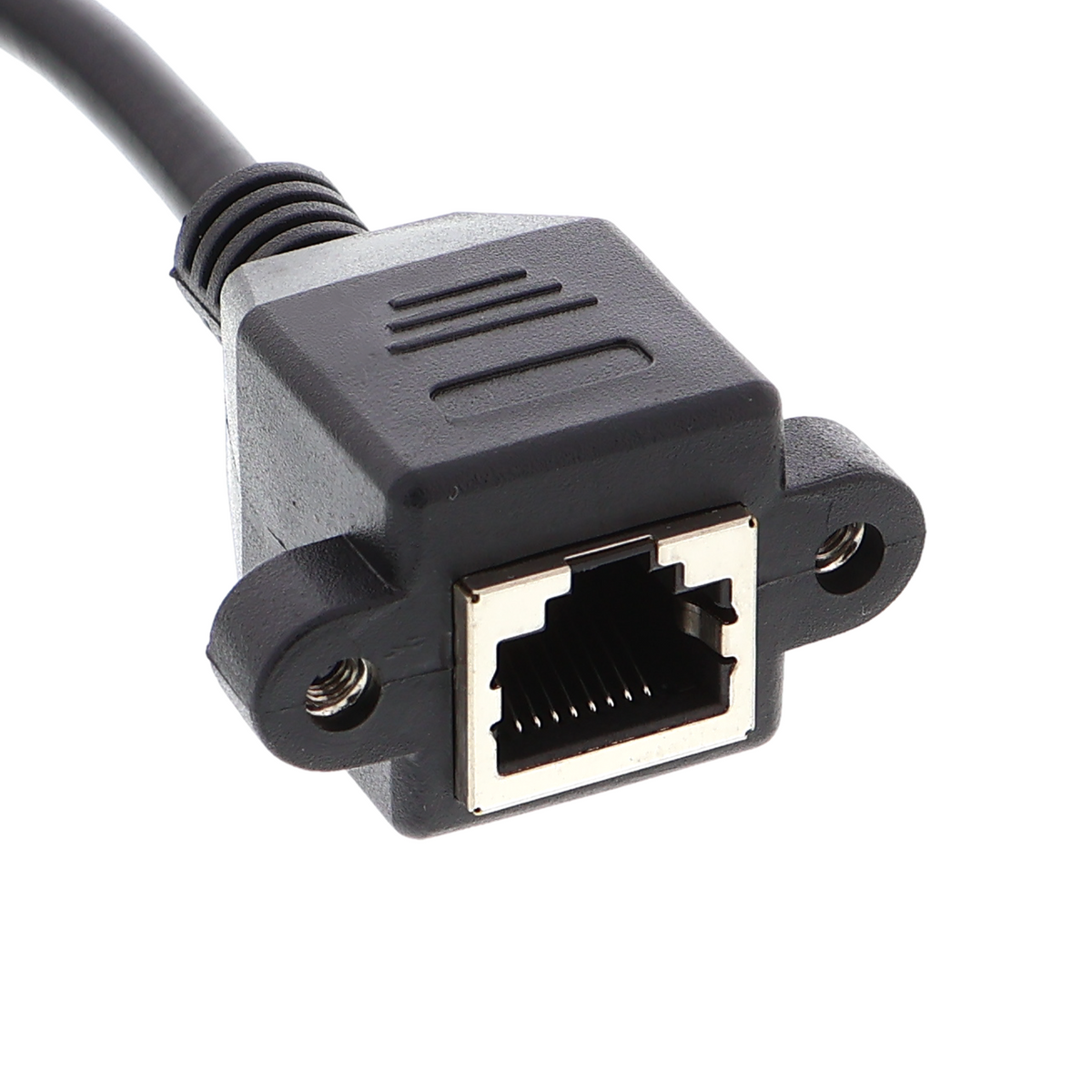 Cavo Ethernet RJ45 - maschio/femmina, connessione a vite, 8 pin, ad angolo retto