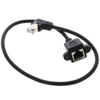 RJ45 Ethernet cable - 8-pin, screw connection, male-female, right-angle