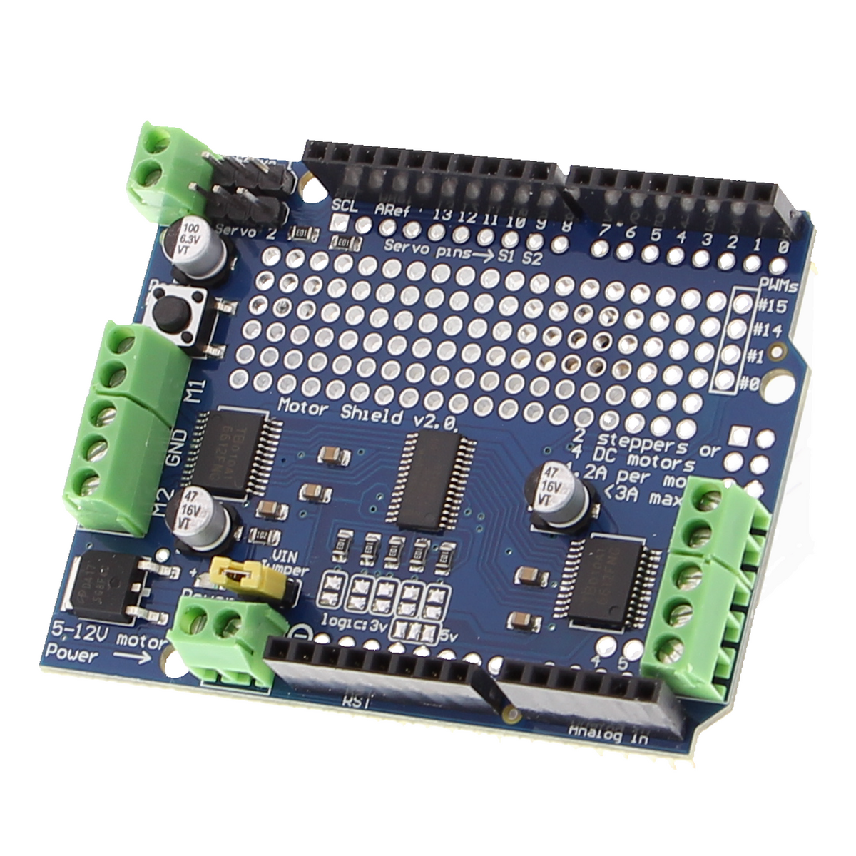 RoboMall Motorshield V2.0 - I2C, TB6612, 4 DC-Motoren