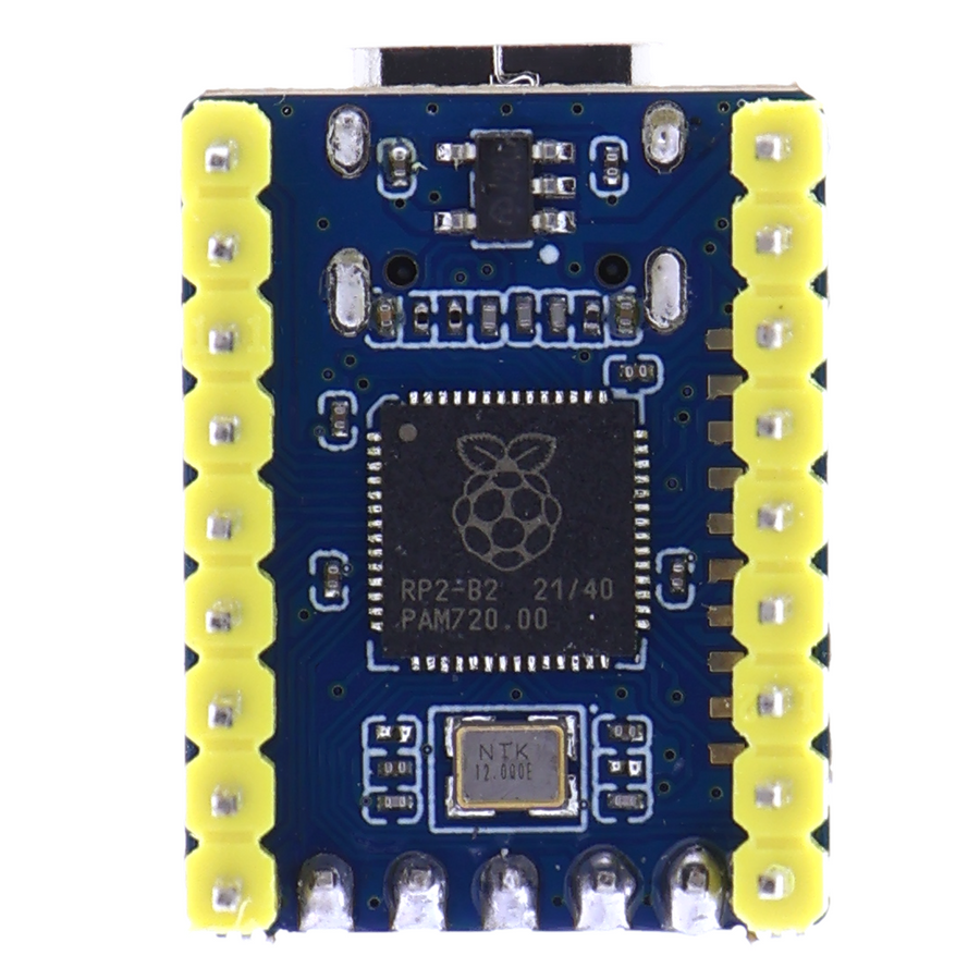 Microcontrollore RP2040-Zero con pin strip sopra e sotto