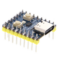 Microcontrolador RP2040-Zero, pines soldados en la parte inferior