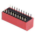 10-position rotary switch - 2-pole, 2.54 mm pitch