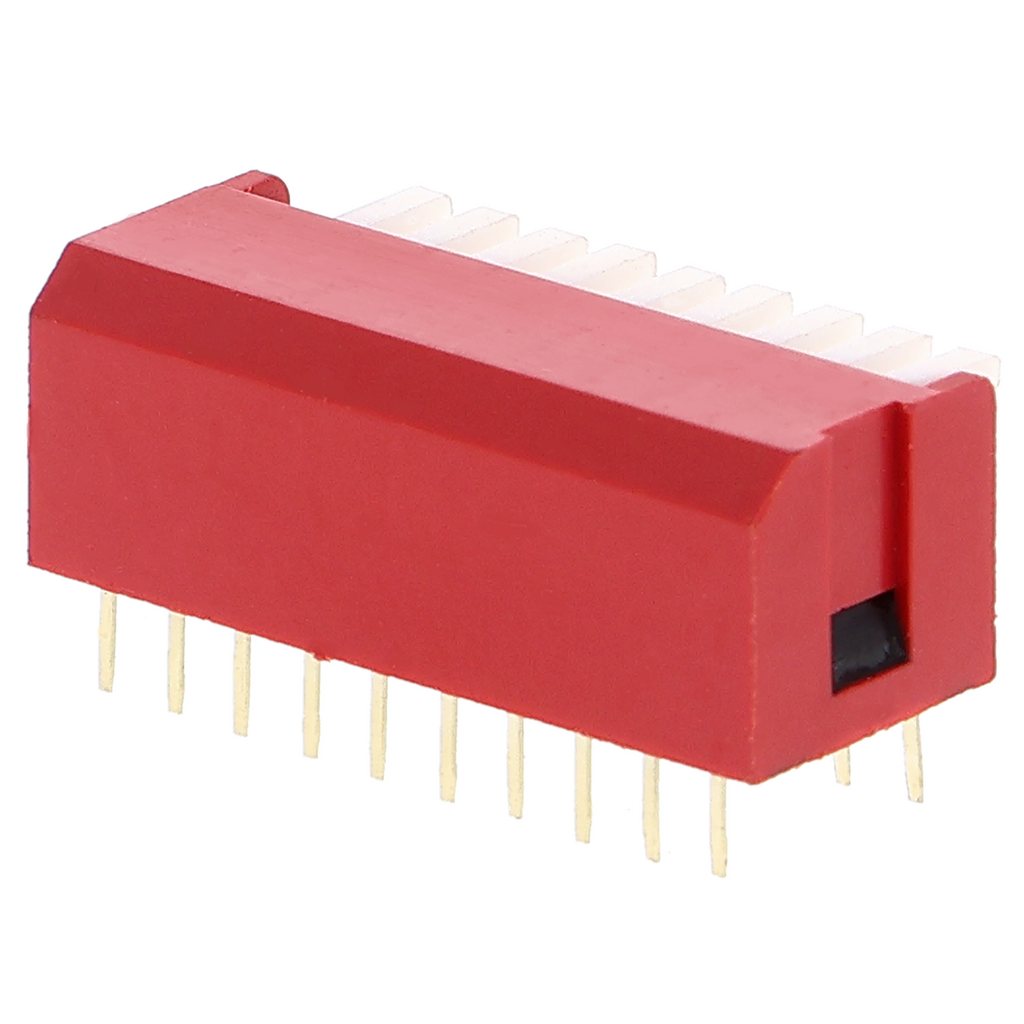 10-position rotary switch - 2-pole, 2.54 mm pitch