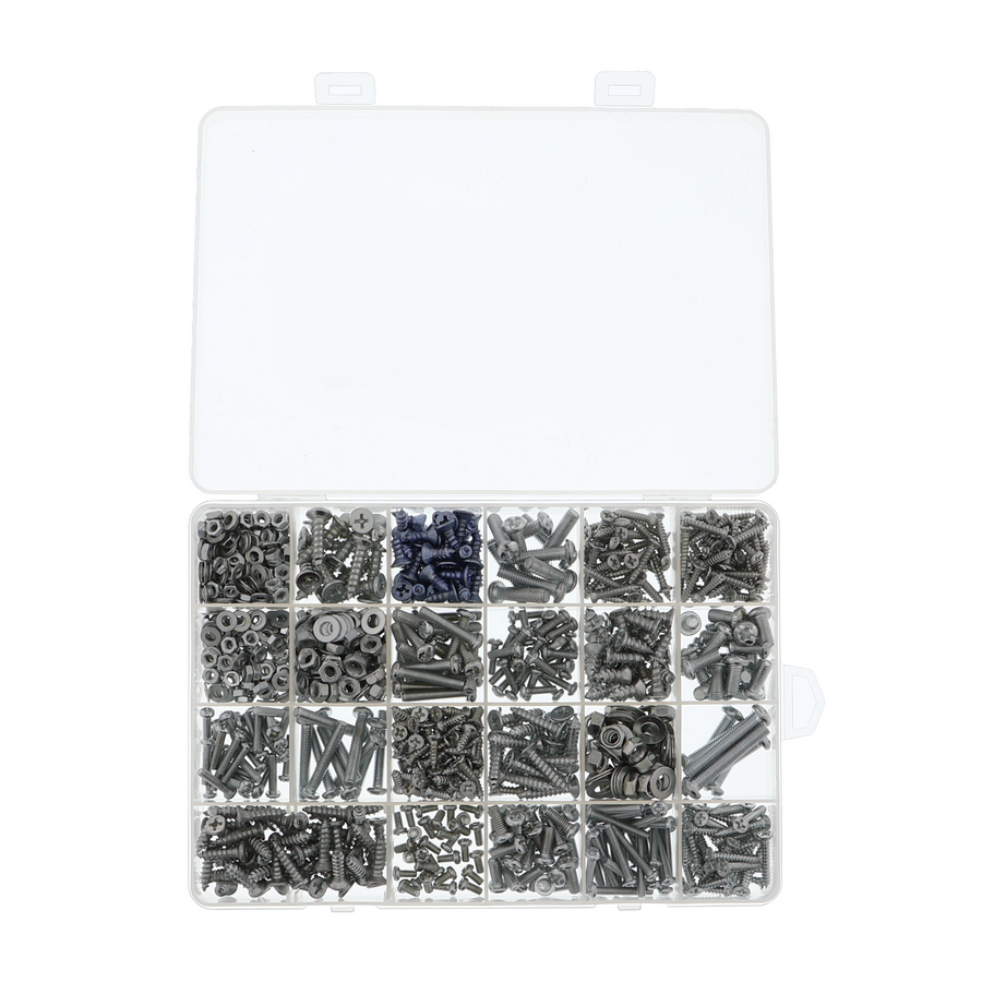 Phillips-head screw set - 300 pieces, M2-M5, galvanized