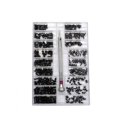 Kit de tornillos miniatura M1,2 / M1,4 / M2 con destornillador
