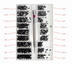 Miniature screw set - M1.2, M1.4, M2, 90 stainless steel pieces, screwdriver