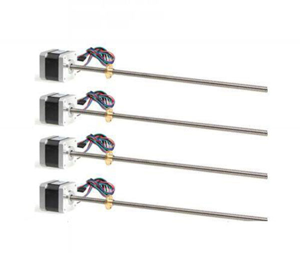 Motore passo-passo con barra filettata - NEMA 17, barra T8, adatto per stampanti 3D e CNC