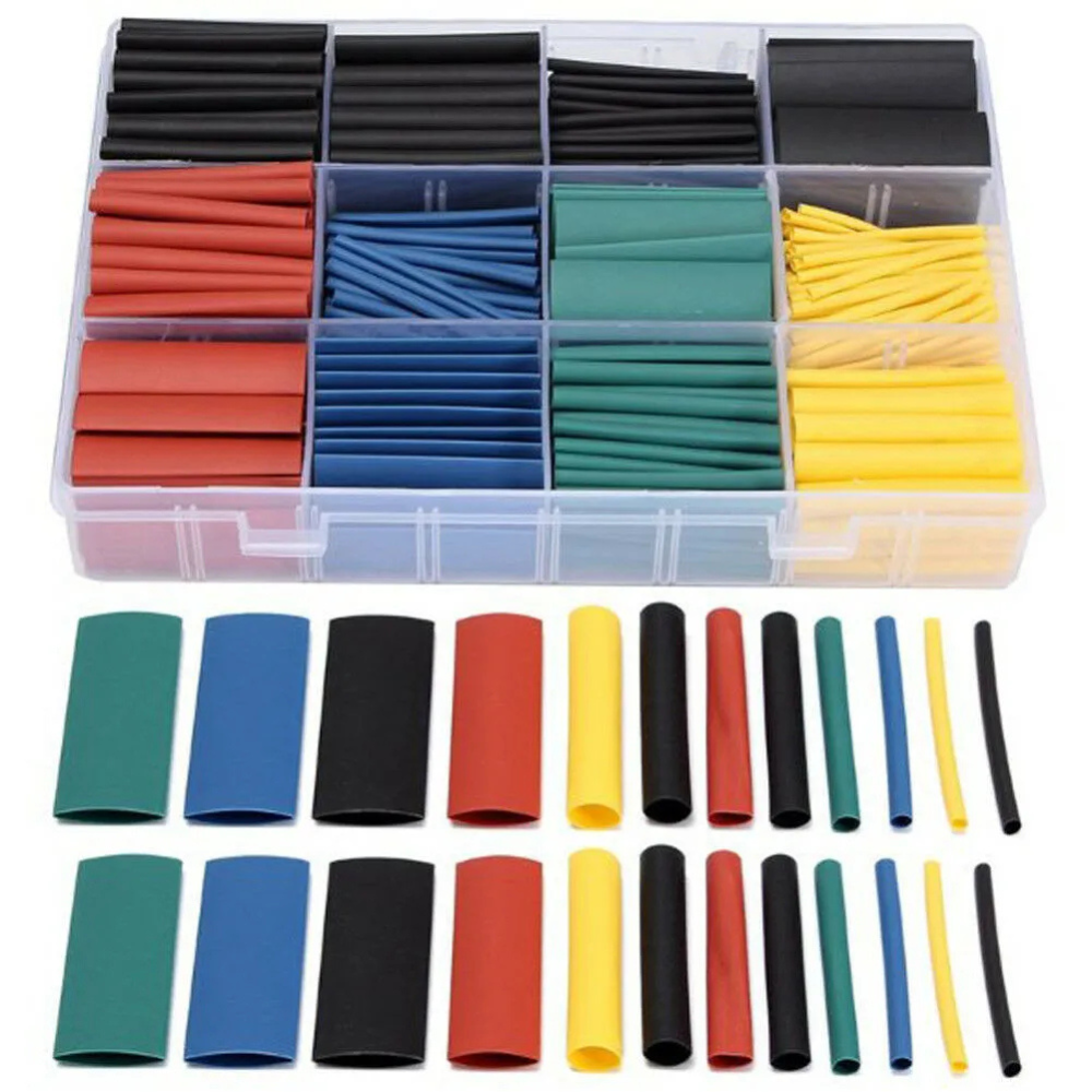 Schrumpfschlauch Set 530-teilig - 2:1, Ø 1,5-10 mm, 5 Farben