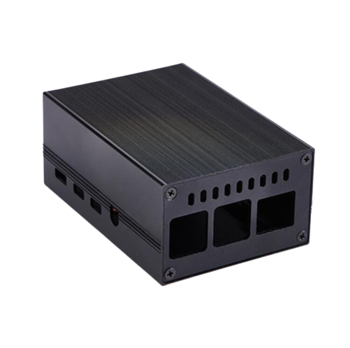 Custodia in alluminio nera per Raspberry Pi 4, ventola inclusa