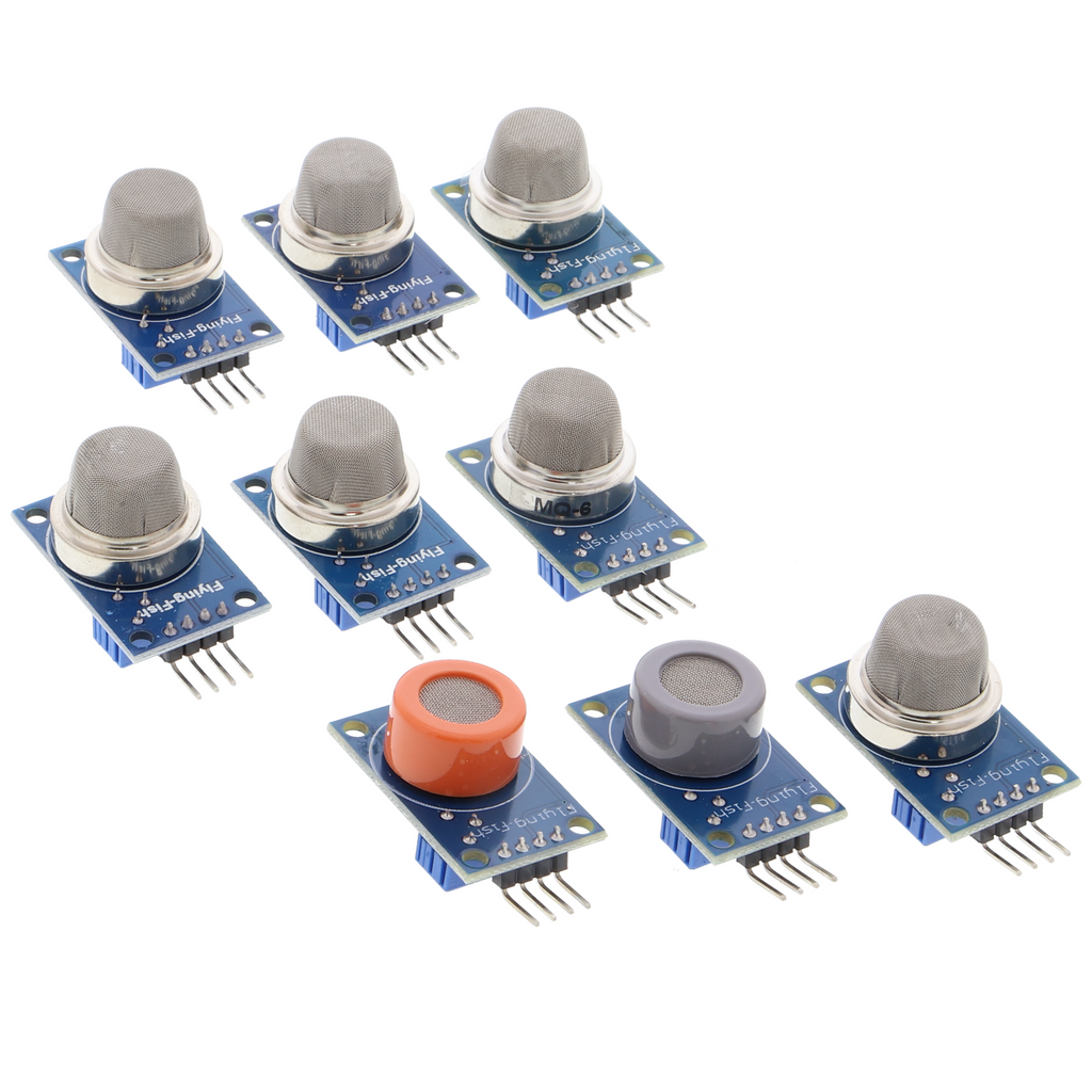 Gas sensor set - MQ-2, MQ-3, MQ-4, MQ-5, MQ-6, MQ-7, MQ-8, MQ-9, MQ-135
