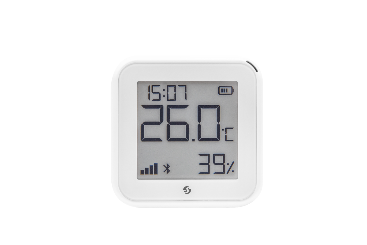 Shelly · Plug & Play · « H&T Gen. 3 Matte White » · capteur de température et d'humidité · WLAN · BT · US