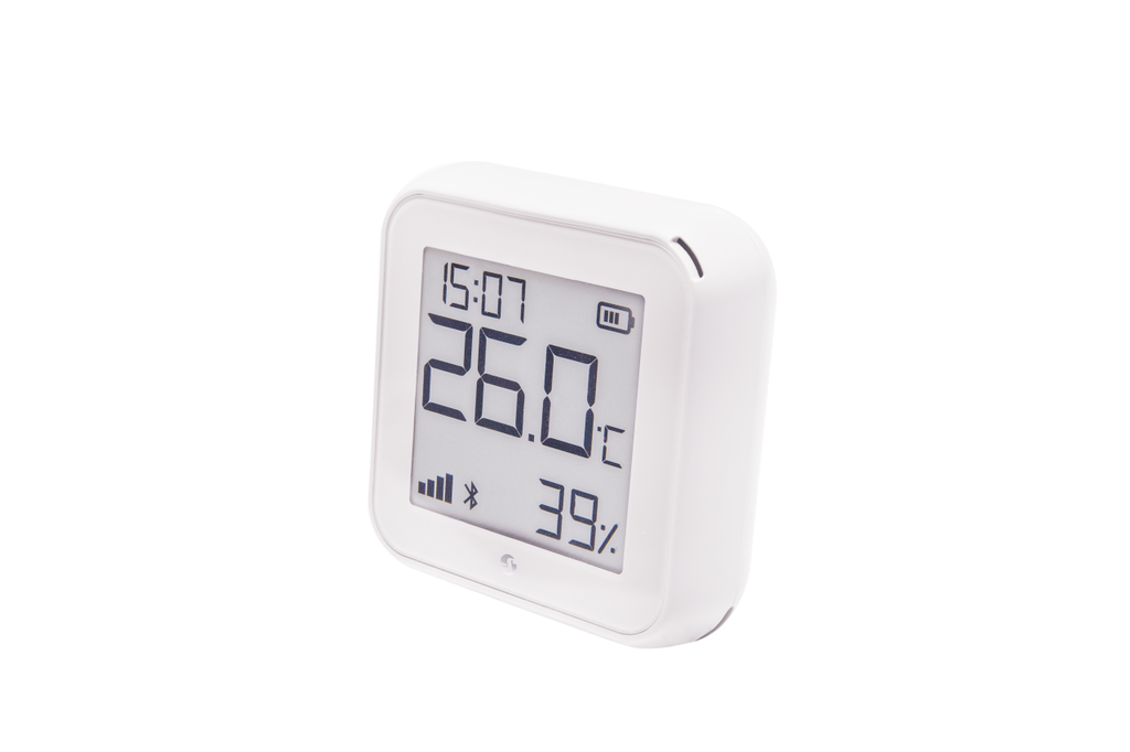 Shelly · Plug & Play · "H&T Gen. 3 Matte White" · Temperatur- & Feuchtigkeitssensor · WLAN · BT · US