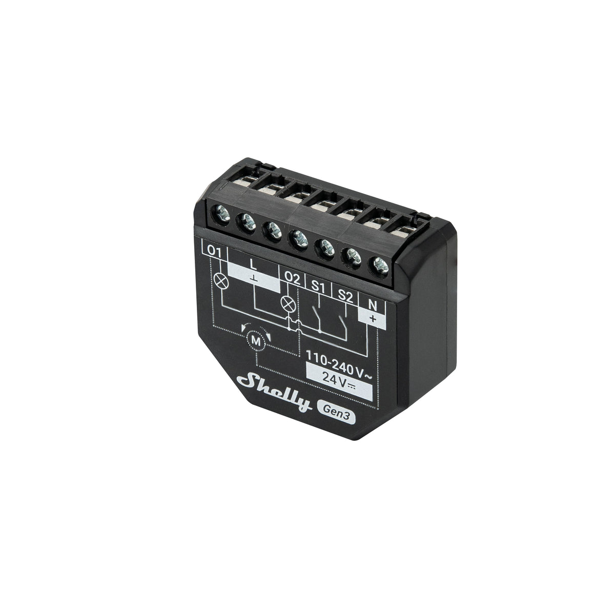 Shelly · inbouw · "2PM Gen3" · relais · max. 16A · 2 kanalen · WLAN · BT