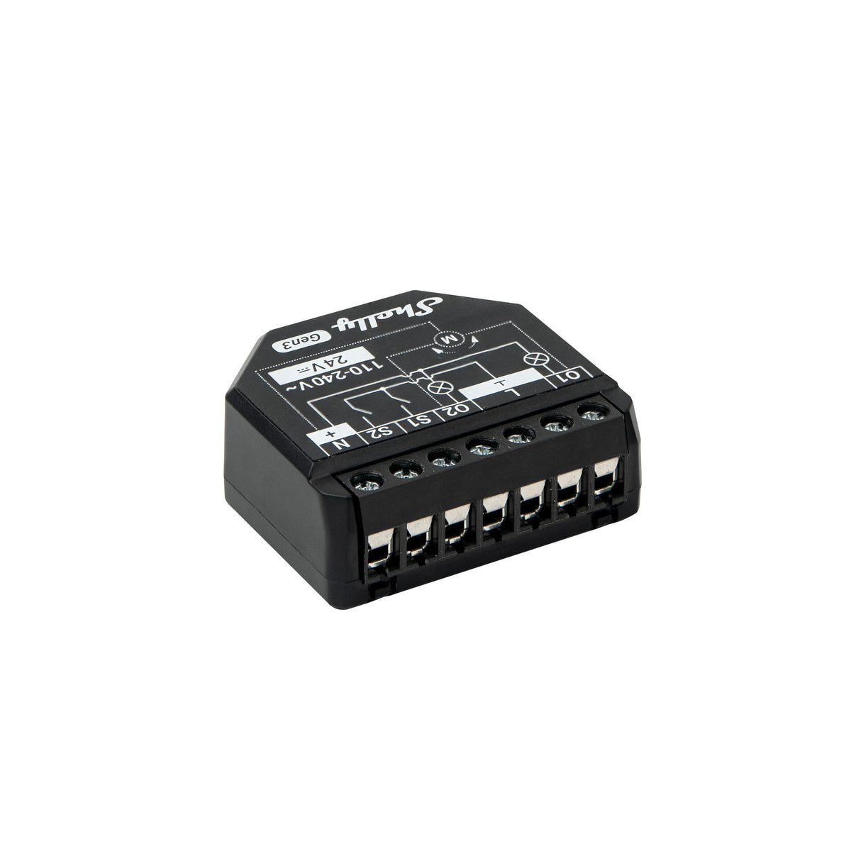 Shelly · inbouw · "2PM Gen3" · relais · max. 16A · 2 kanalen · WLAN · BT