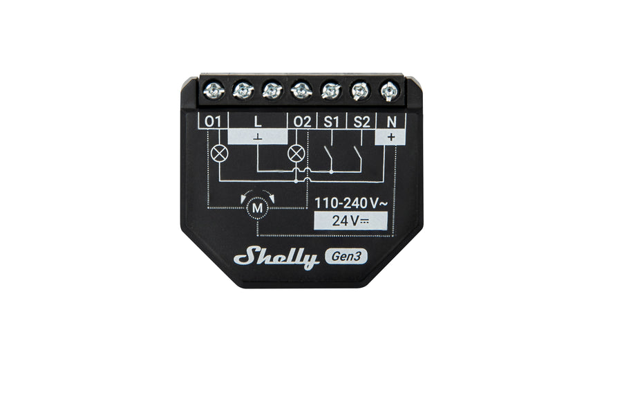 Shelly · encastré · « 2PM Gen3 » · relais · max. 16A · 2 canaux · WLAN · BT