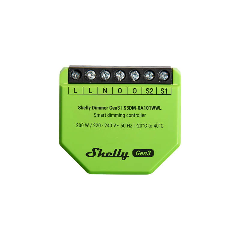 Shelly · da incasso · "Dimmer Gen3" · relè · controller per luci LED · funzione di misurazione
