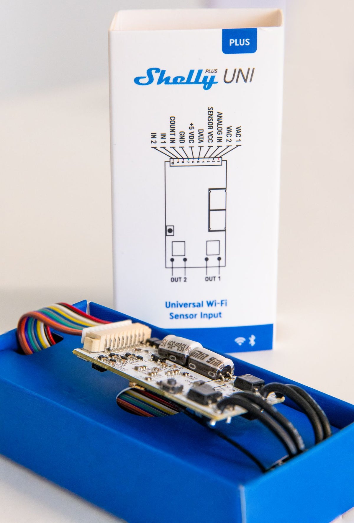 Shelly · inbouw · "Plus Uni" · universele module · meetfunctie · wifi