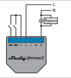 Shelly · Accesorio empotrable · "Bypass" · para relé