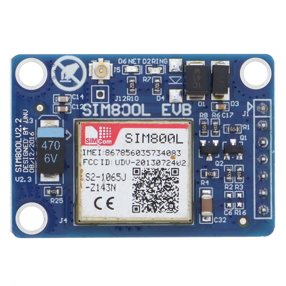 SIM800L V2.0 GSM/GPRS Modul - Quad-Band, UART, SIM-Slot