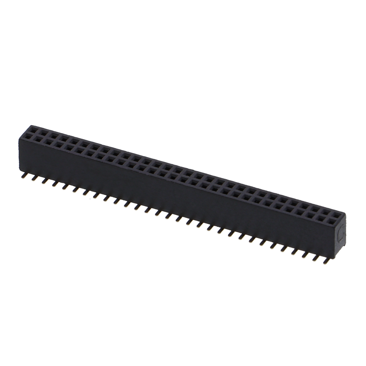 Regleta de conectores hembra SMD 2×30 pines, 1,27 mm - Female Header (SMT), 60 polos