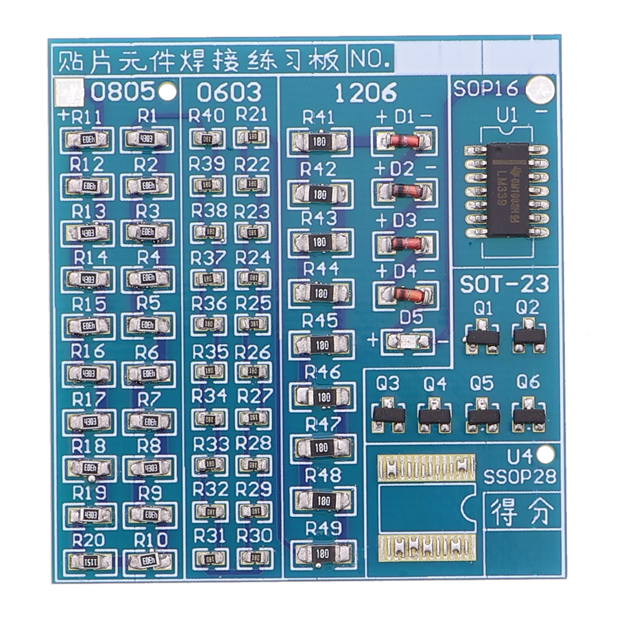 SMD-soldeeroefening met LED