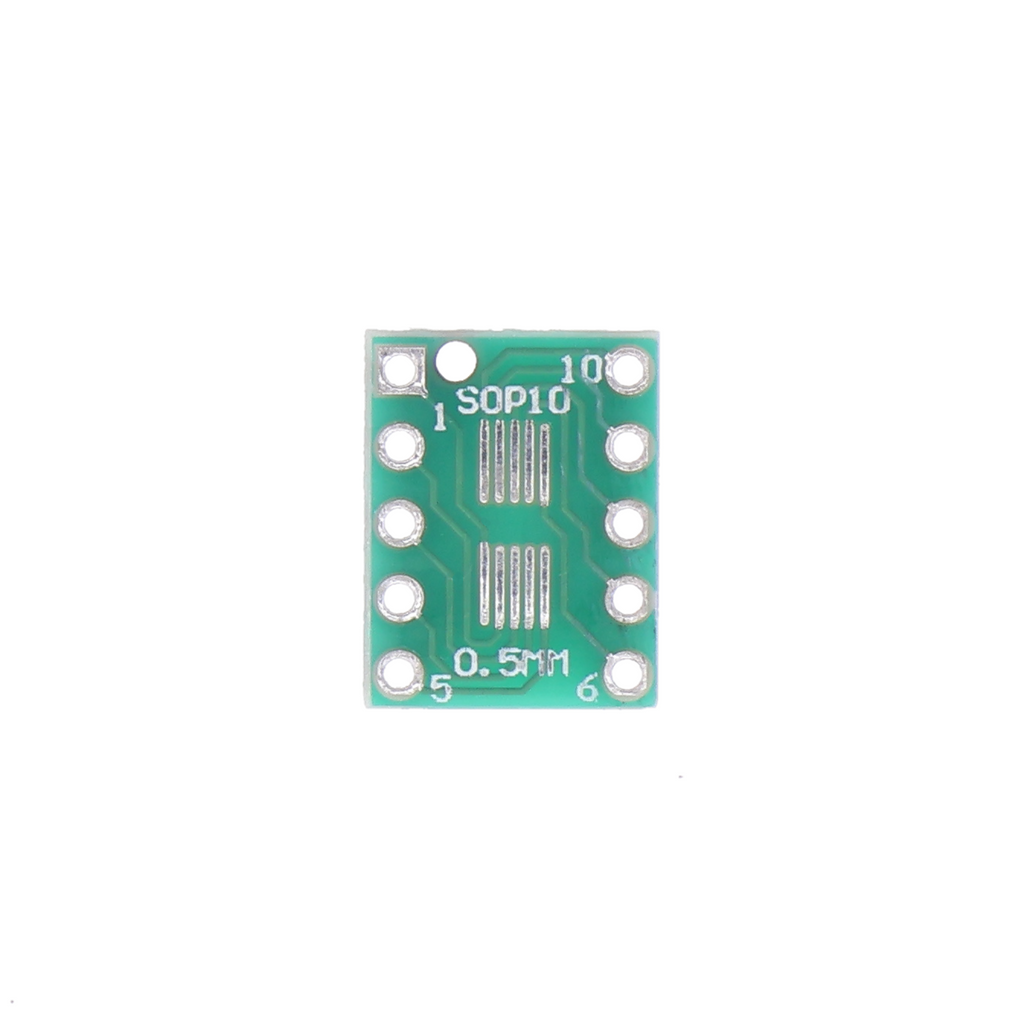 SOT23 / SOP-10 / UMAX naar DIP-adapterprintplaat – SMD-naar-DIP-breakout (0,5 mm & 0,95 mm pitch)