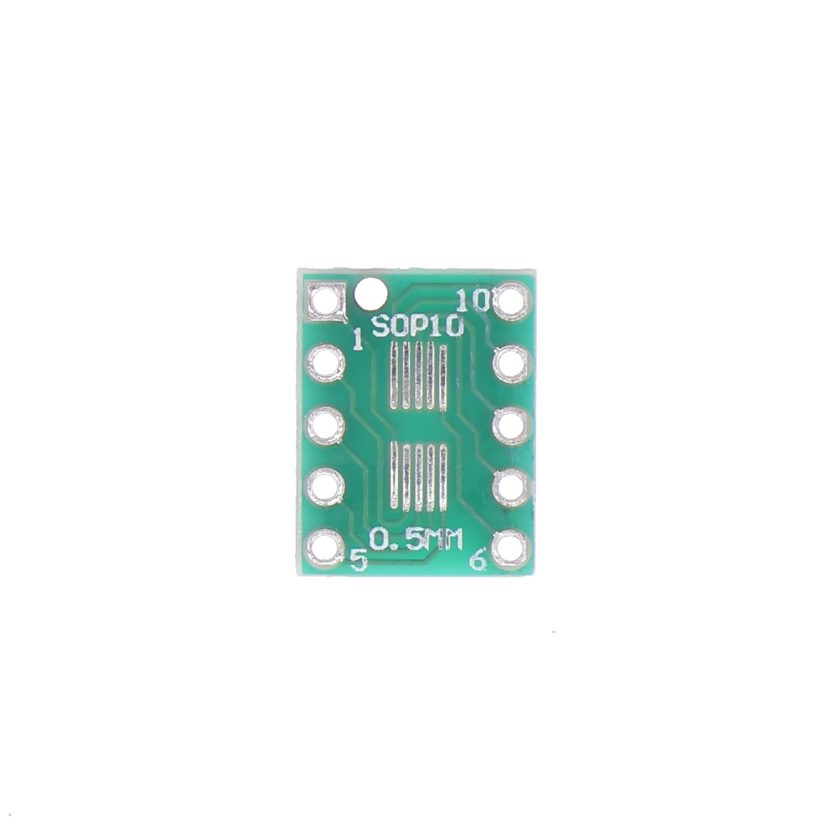 Basetta adattatrice SOT23 / SOP-10 / UMAX su DIP – breakout da SMD a DIP (passo 0,5 mm e 0,95 mm)