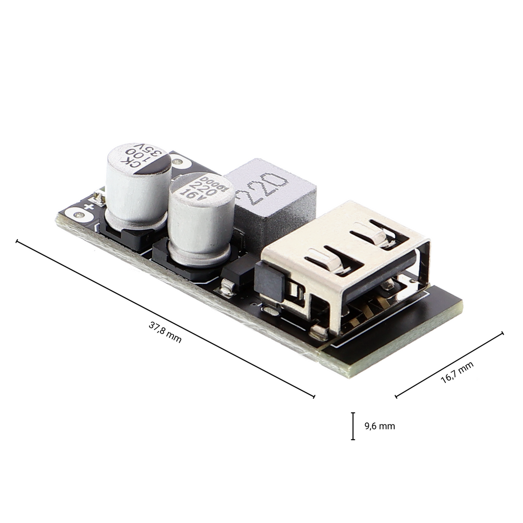 Spanningsomvormer 5V 3,4A met USB-aansluiting, Quick Charge 24W