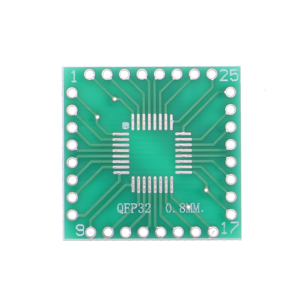 SSOP32 and QFP32 to DIP32 adapter board - 0.8 mm pitch, 32 pins