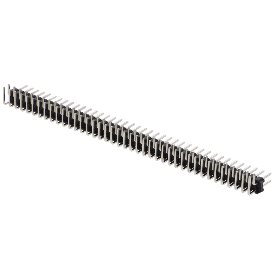Stiftbus 2-reihig / dubbele rij haaks - 2x40 pinnen, 2,54mm steekmaat