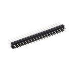 2x20-pin header - 2.54 mm pitch, straight, black