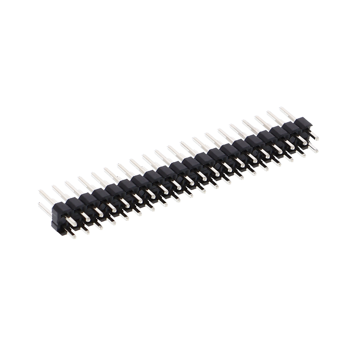 2x20-pin header - 2.54 mm pitch, straight, black
