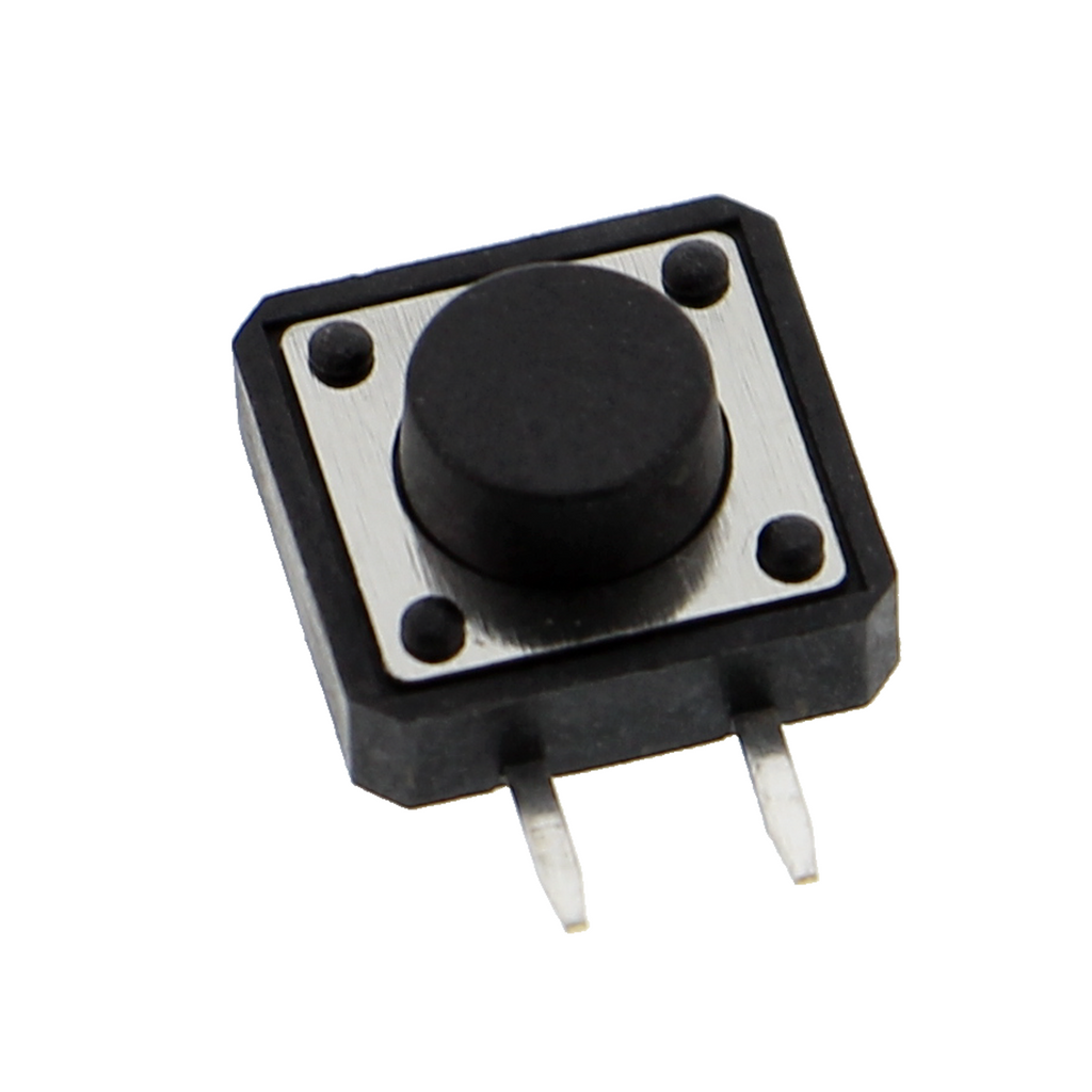 Push button 12x12x6 mm - 2 pins, 2.54 mm pitch, normally open