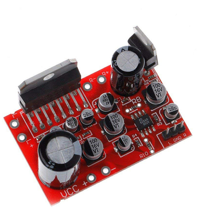 TDA7379 stereo amplifier - 2x 38 W at 4 ohms, AD828 preamp, 12-18 V