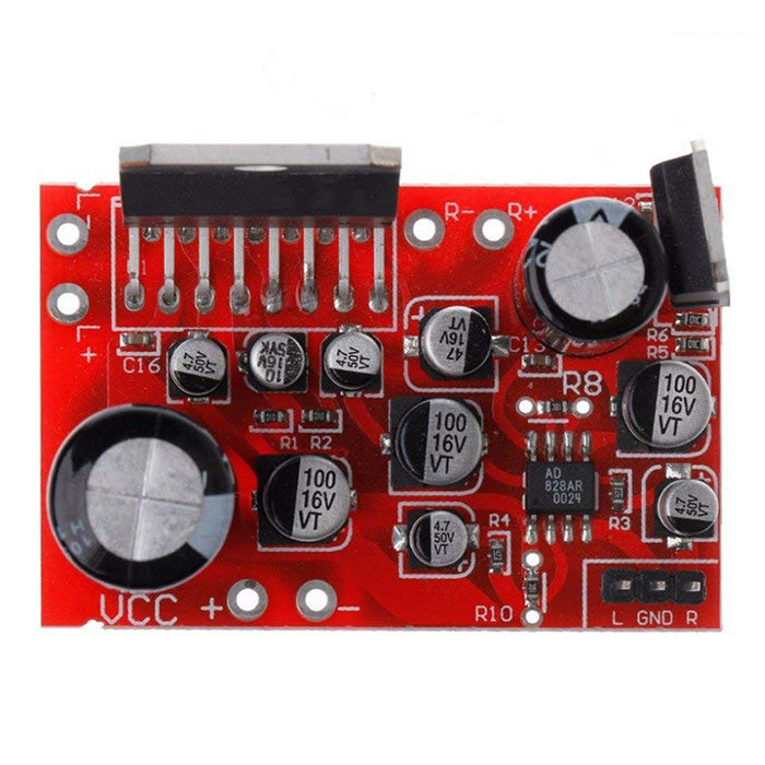 Amplificatore stereo TDA7379, preamplificatore AD828, 2x 38W