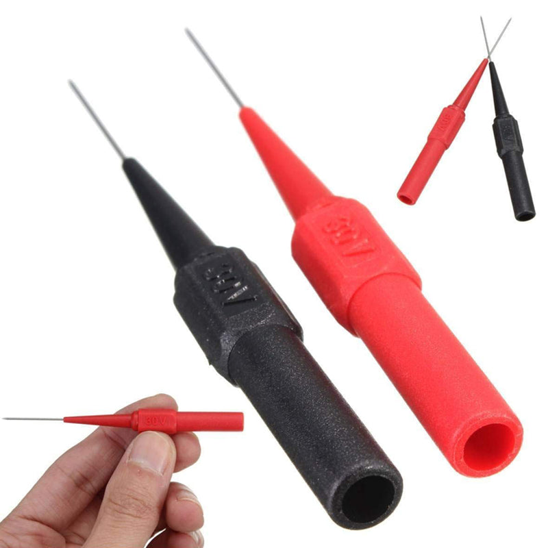 Prüfspitzen Set 0,7 mm - 2 Stück, rot und schwarz, für Bananenstecker
