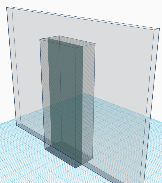 Der Ausschnitt für die Tür mit 100 mm × 40 mm