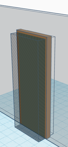 Aus dem Modul wird ein Stück mit 98 mm × 36 mm herausgeschnitten
