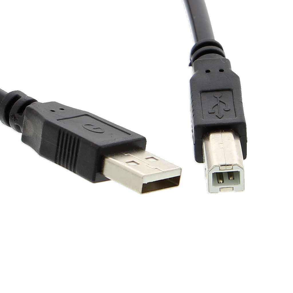 Cable USB-A a USB-B - 150cm, negro