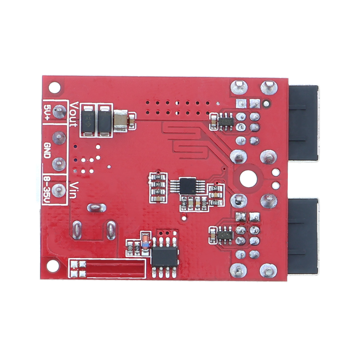 Regolatore di carica USB per smartphone, da DC8V-35V a 5V 8A, 4x USB, per auto / campeggio ecc.