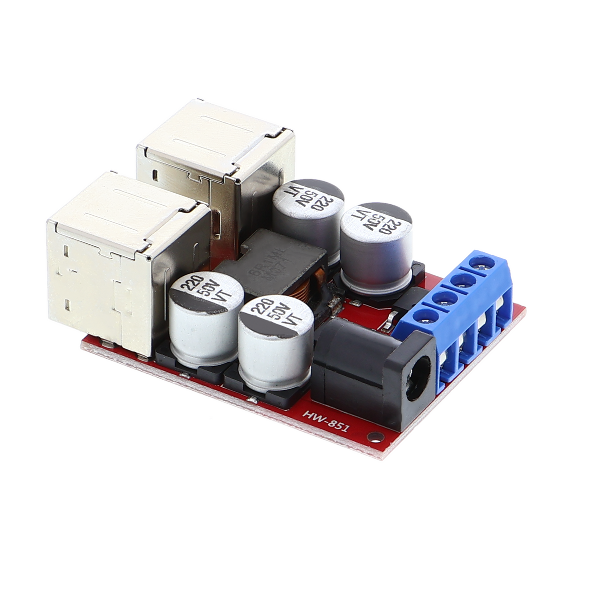 Regolatore di carica USB per smartphone, da DC8V-35V a 5V 8A, 4x USB, per auto / campeggio ecc.